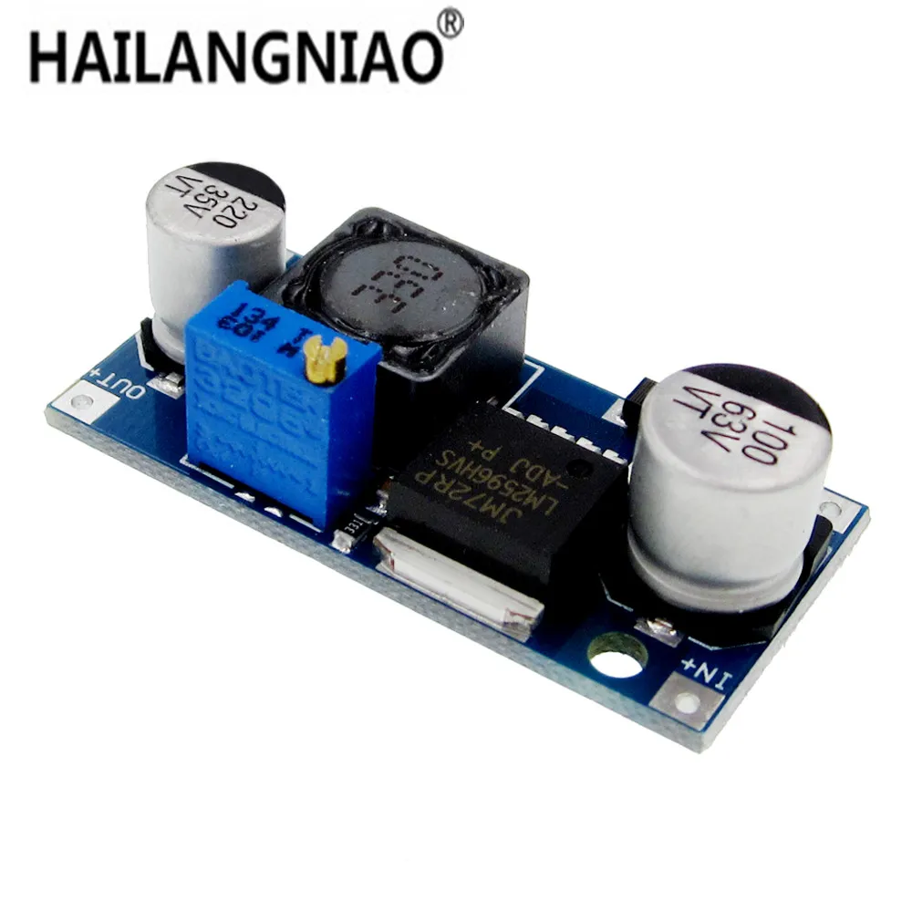 تيار مستمر تيار مستمر محول فرق الجهد عدة قابل للتعديل امدادات الطاقة DC-DC تنحى محول 3A LM2596HVS LM2596HV تنحى الطاقة 4.5-50 فولت إلى 3-40 فولت