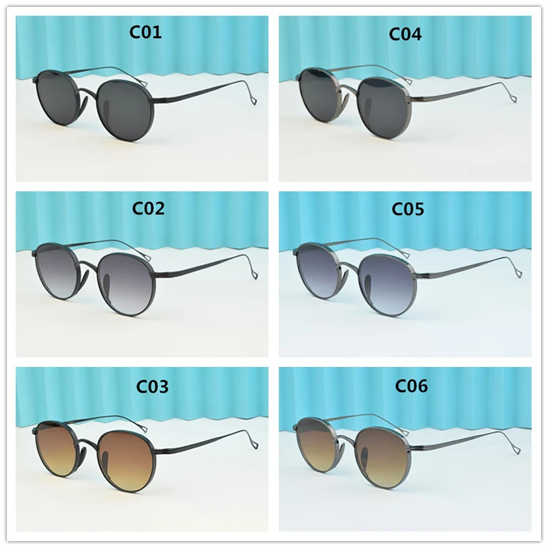 

2025 винтажные титановые поляризованные солнцезащитные очки мужские высокого качества ретро дизайнерские солнцезащитные очки UV400 женские элитные брендовые модные солнцезащитные очки