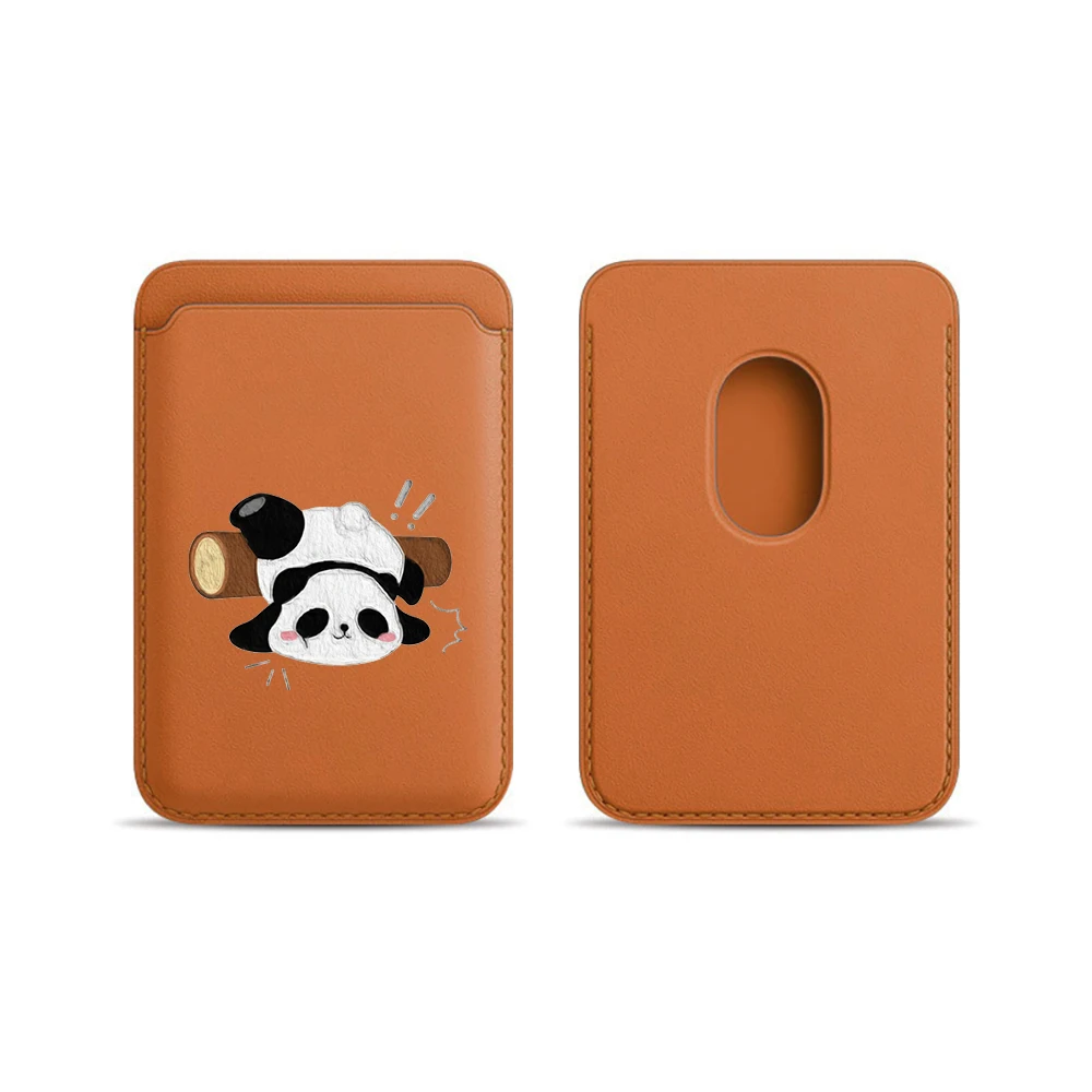 Lustige Panda-Leder-Kartenhülle für Magnetische Hüllen, Geeignet für alle iPhone Magsafe-Karten-Handyhüllen – Detail 11