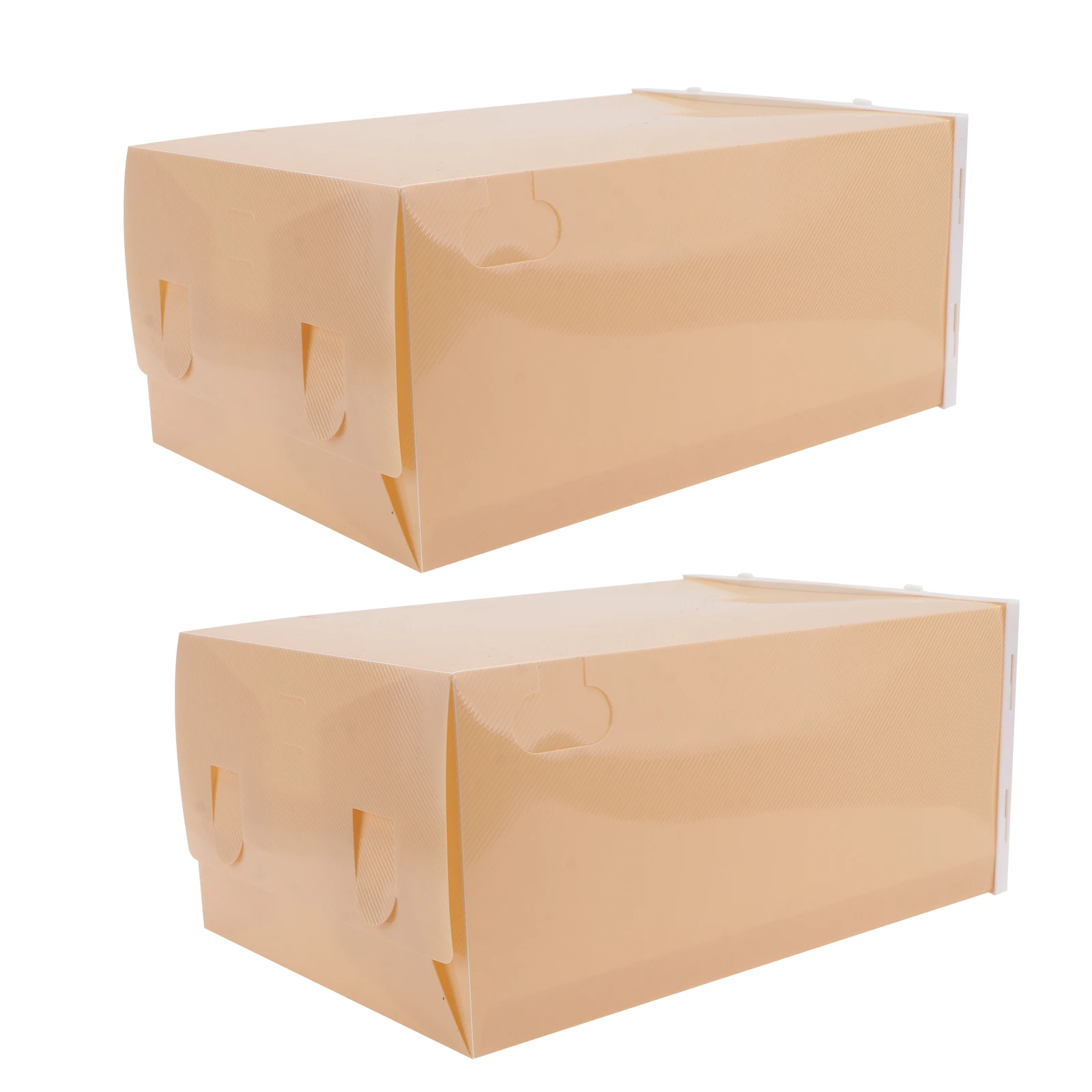 

2pcs Transparent Shoe Storage Boxes Household Footwear Containers Drawer Type Plastic Waterproof Dust-Proof Stackable For Male