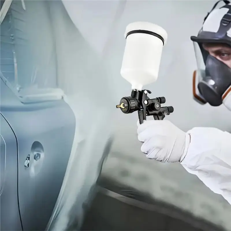 ABYN-Camouflage Basecoat Gun HVLP Paint Gun Mix Tank - Ideal For Car Varnish Furniture
