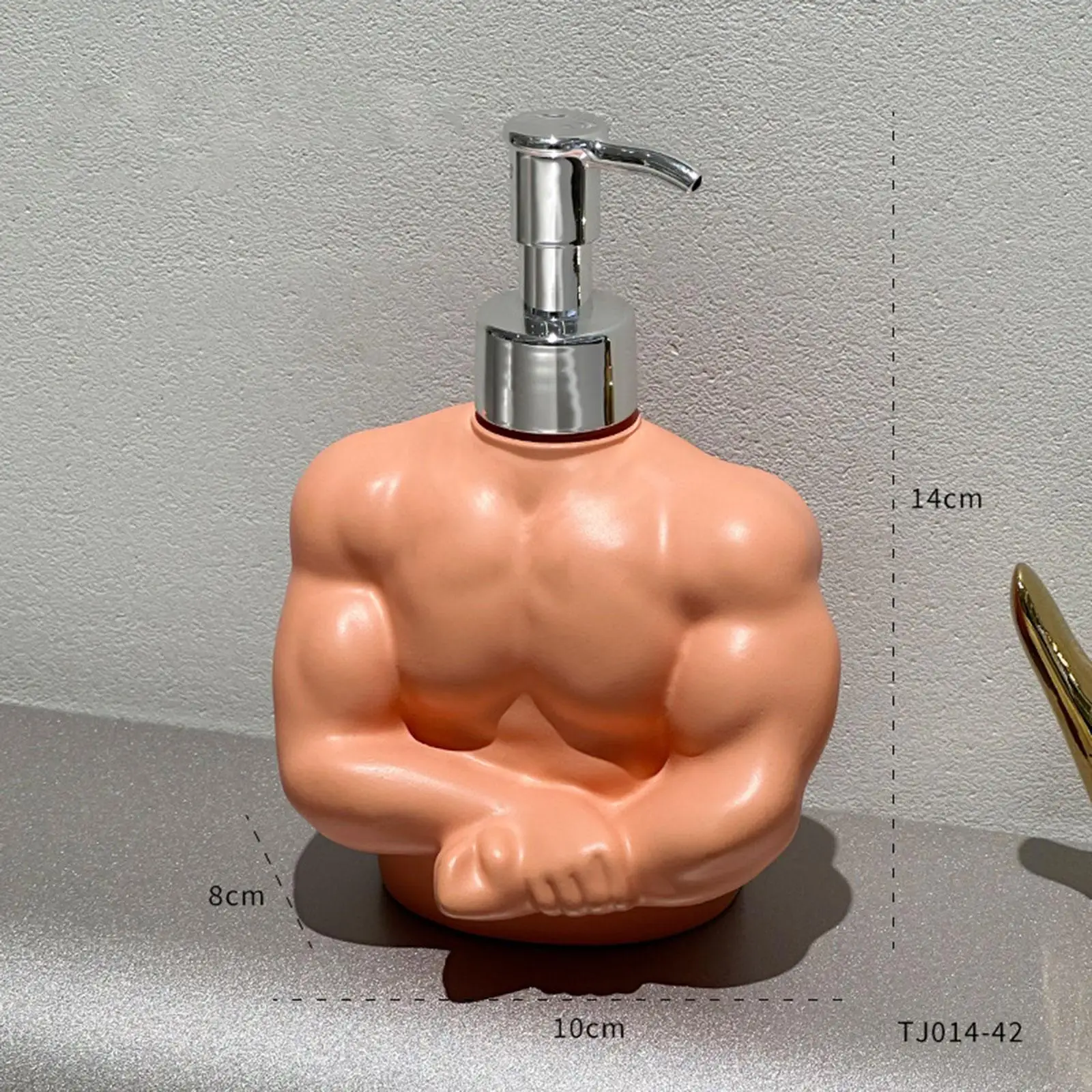 Дозатор жидкого мыла на тему бодибилдер для Essentials для ванной комнаты, контейнер для жидкости, универсальный с насосом, 3,9x3,1x5,5 дюйма, тип пресса