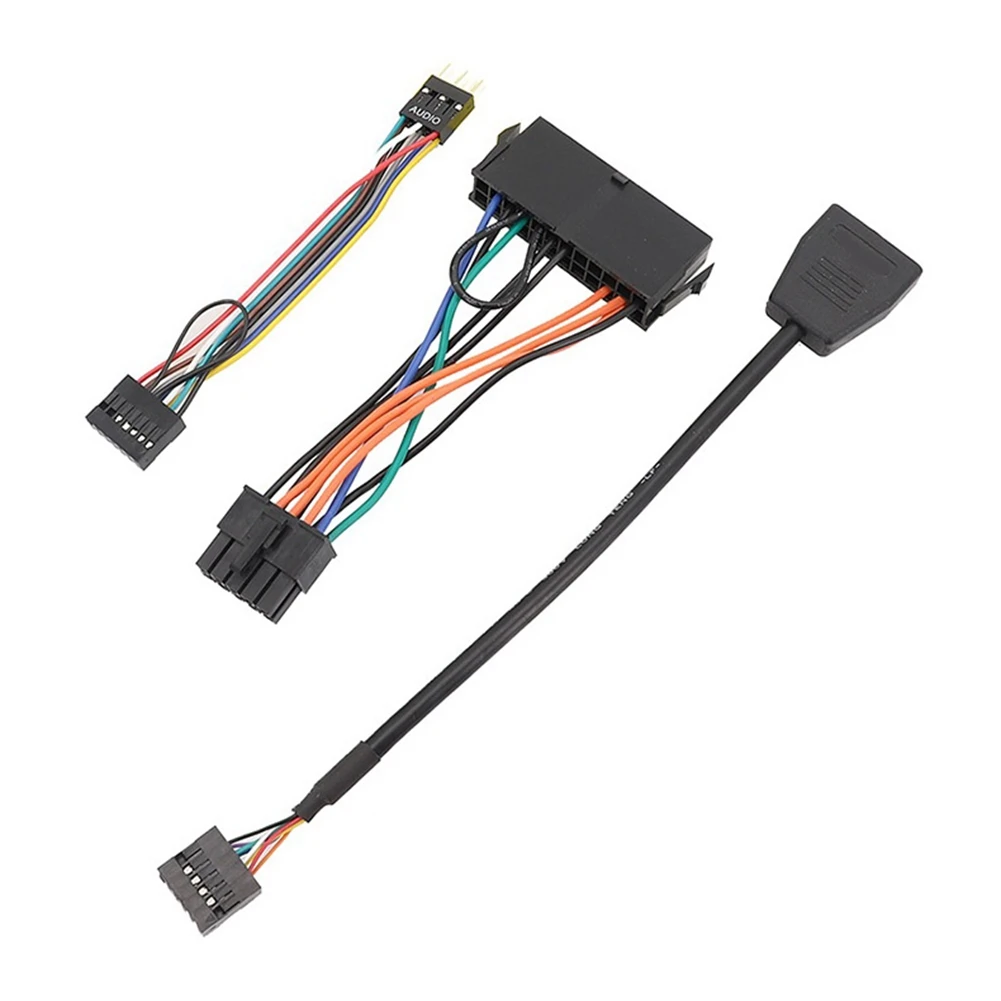 Best Pick 3Pcs/Set Power Cable USB Cable Audio Cable For Lenovo M900 Motherboard To Ordinary Chassis Transfer Wiring