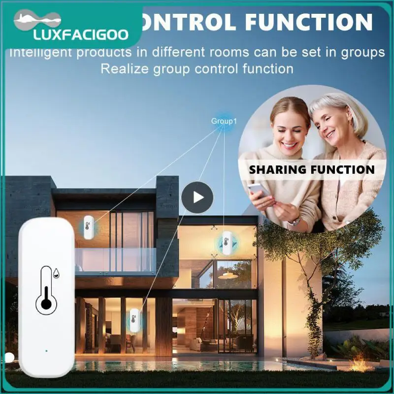 Sensor Wifi inteligente de humedad inalámbrico detecta Detector inalámbrico de temperatura y humedad Sensor de humedad interior Tuya