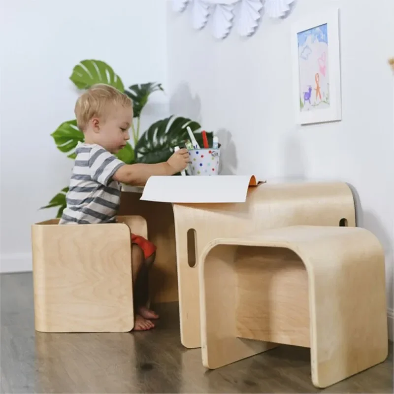 Set tavolo e sedia per bambini tavolo per l'apprendimento scrivania per bambini scrivania per la casa semplice scrivania e Set