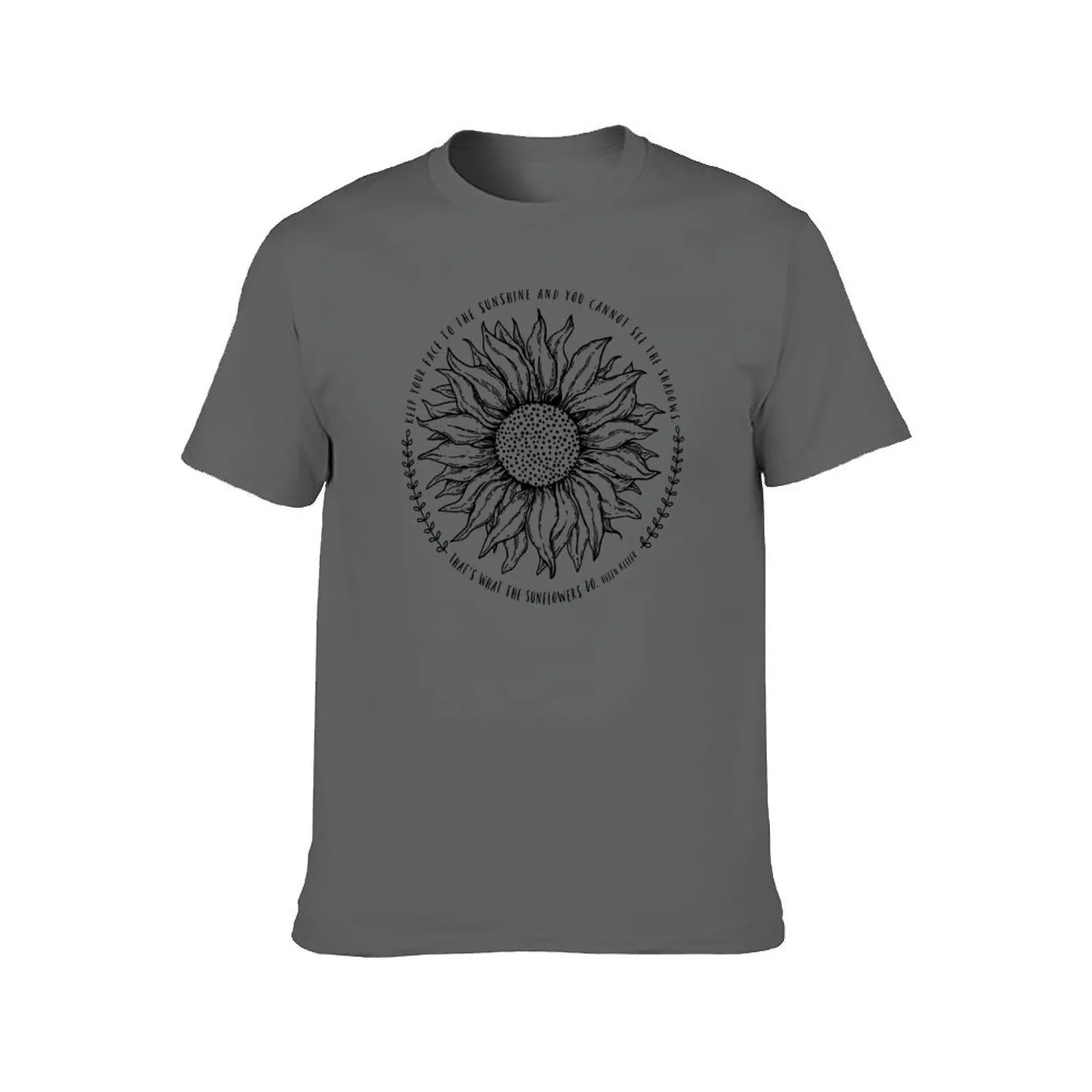 Sunshine and Sunflowers Helen Keller Quote T-Shirt luxury designer cotton man t-shirts funny meme t-shirts clothes for men