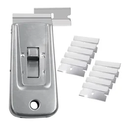 11pcs Cleaning Spatula Glass Ceramic Hob Scraper Cleaner Remover Steel Blades Cleaning Tools With 10 Blades Cooker-Tools