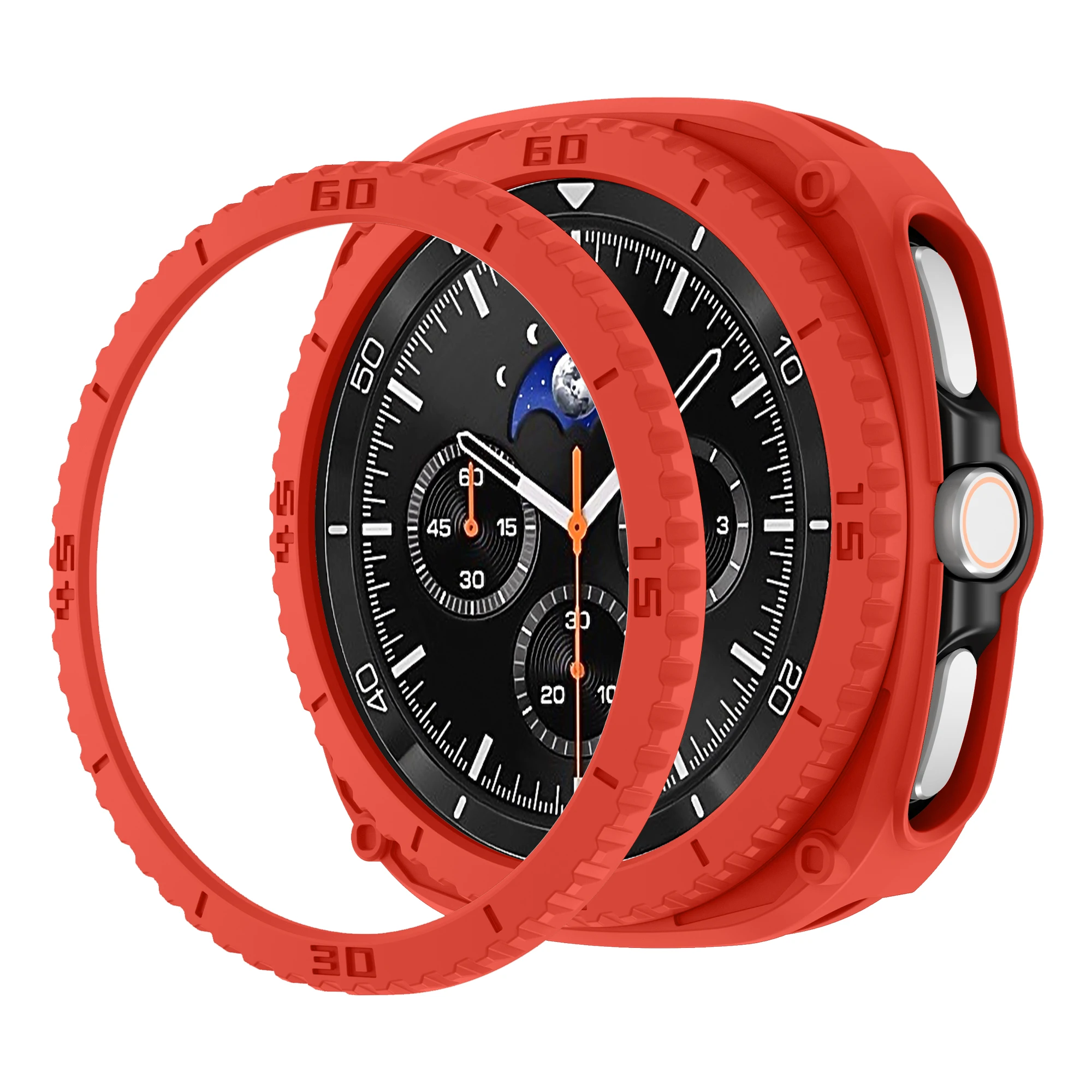 PC Case+Scale Protective ring For Samsung galaxy watch 8 classic 46mm Accessories Hollow Bumper For galaxy watch 8 classic cover