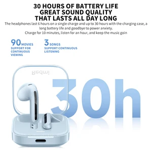 Xiaomi Redmi Buds 6 Edisi Vitalitas Bluetooth 5.4 Earphone Pengurangan Kebisingan Masa Pakai Baterai 30 Jam 5 Mode Penyetelan Headset Nirkabel 10 penjualan terbaik xiaomi earphone - №