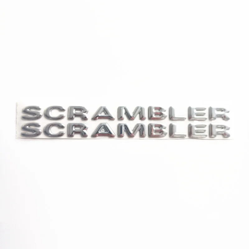 Motorcycle 3D waterproof Emblem Side Fairing Cover Decorated Decals Case Sticker for Ducati Scrambler silver color