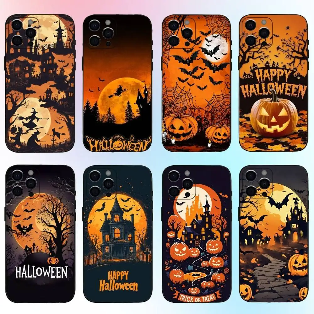 

Halloween cartoon fun Phone Case For iPhone17,16,15,14,13,12,11 Plus,Pro Max Soft Black Cover