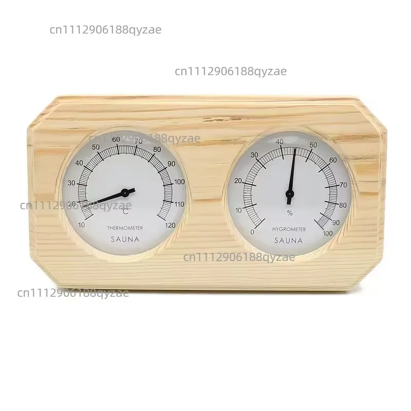 Wood Thermometer Hygrometer for Sauna Room - Steam-Resistant Temp & Humidity Meter for Bath/Indoor Sauna Use