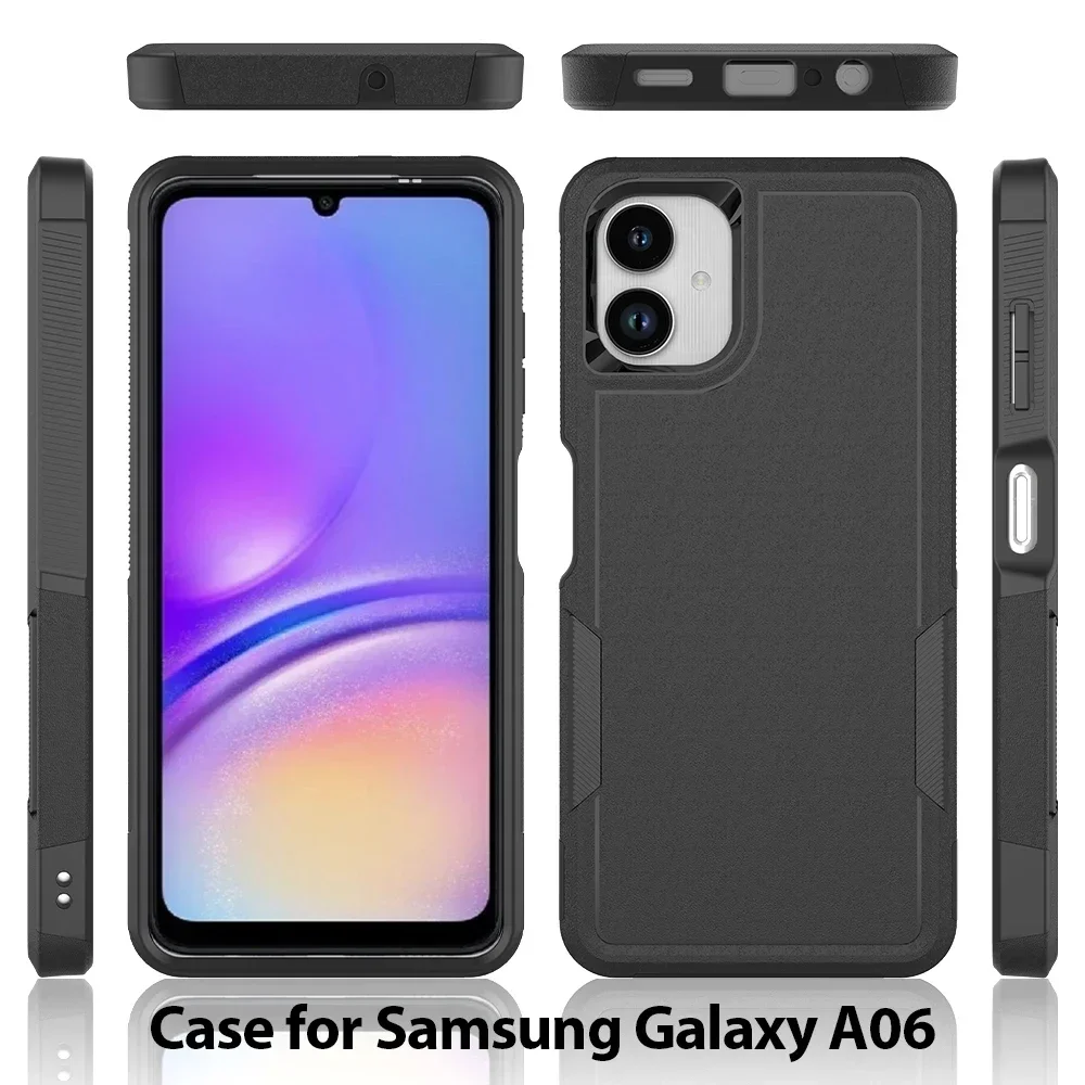 New Fashion TPU/PC Case for Samsung Galaxy A06 6.7inch 2024 Shockproof Phone Cover Hybrid Armor Shell 2IN1 Dual Layer Protection