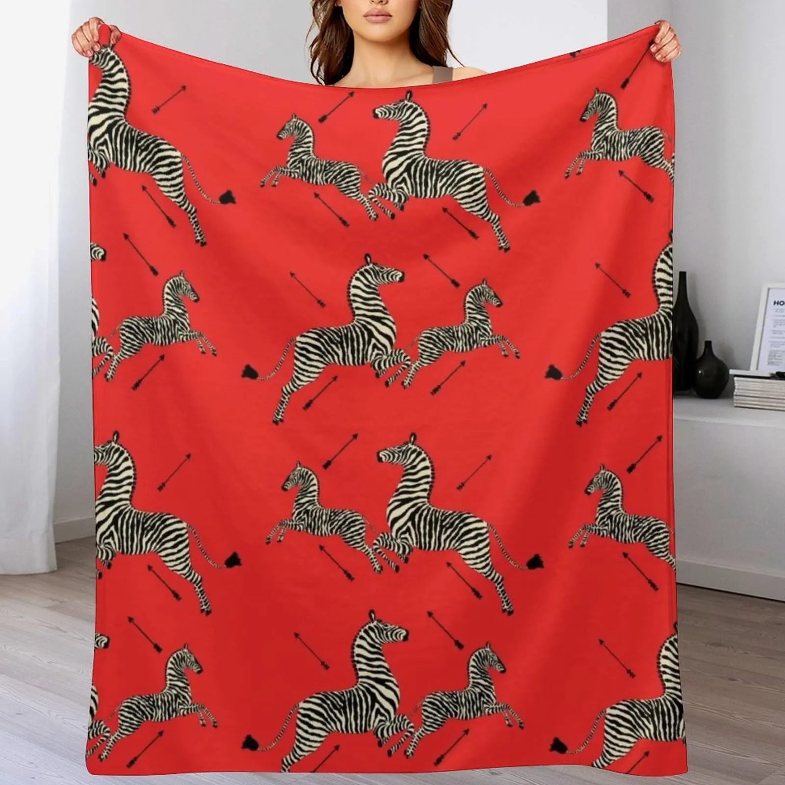 

The Tenenbaums Zebra! Throw Blanket Flannel Fabric decorative Cute Blankets