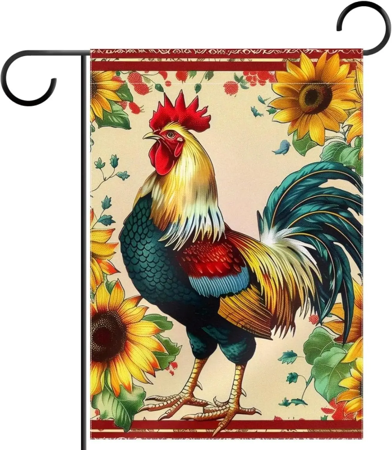 Rooster Sunflowers Garden Flag 12x18 Vertical Double Sided Farmhouse Holiday Outside Decorations Yard Flag KKL AAL HHM WZZ yyi