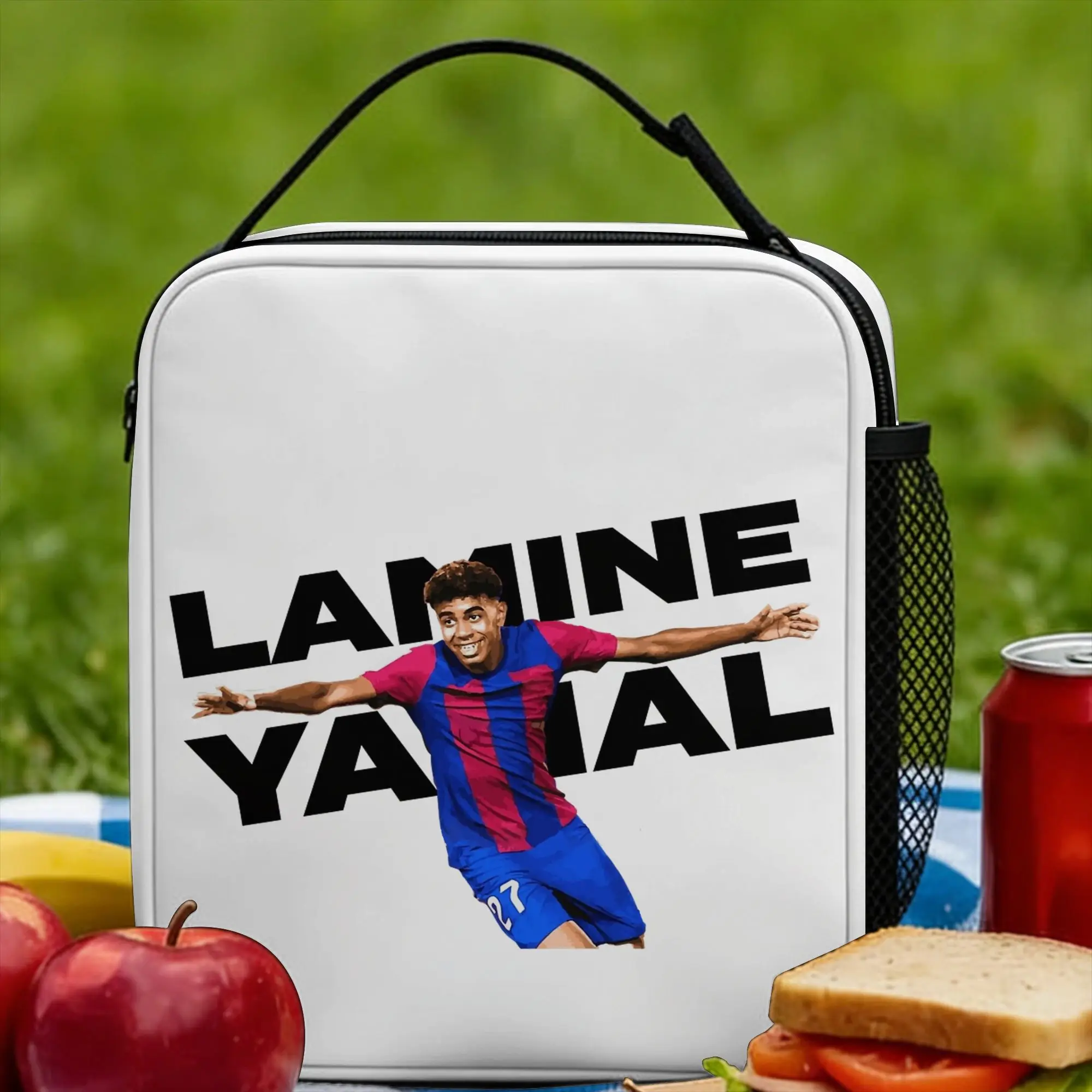 Lamine Y-Yamal Insulated Lunch Bags Portable Football Soccer Lunch Container Thermal Bag Tote Lunch Box Office  Food Handbags