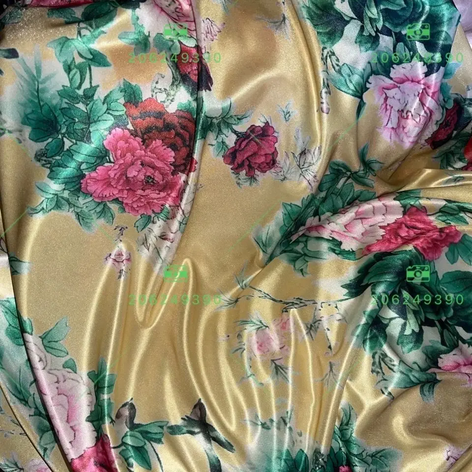 Vestido de cetim sem mangas estampado floral lustroso feminino, vestido maxi solto com renda, além do tamanho do vestido de dormir