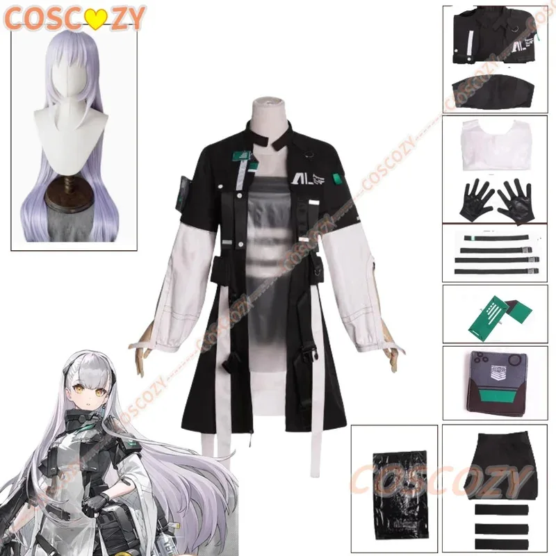 

Game Girls' Frontline 2: Exilium Tololo Cosplay Costume Light Purple Long Wig Halloween Carnival Party Role Play Uniform Suit