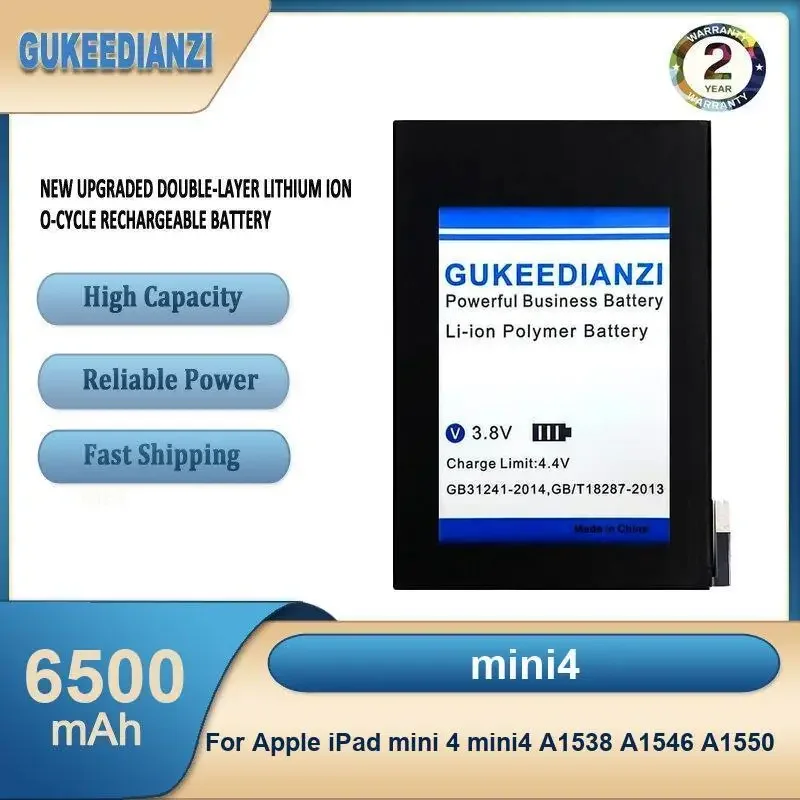 

mini4 6500mAh High Capacity Tablet Battery For Apple iPad mini 4 mini4 A1538 A1546 A1550