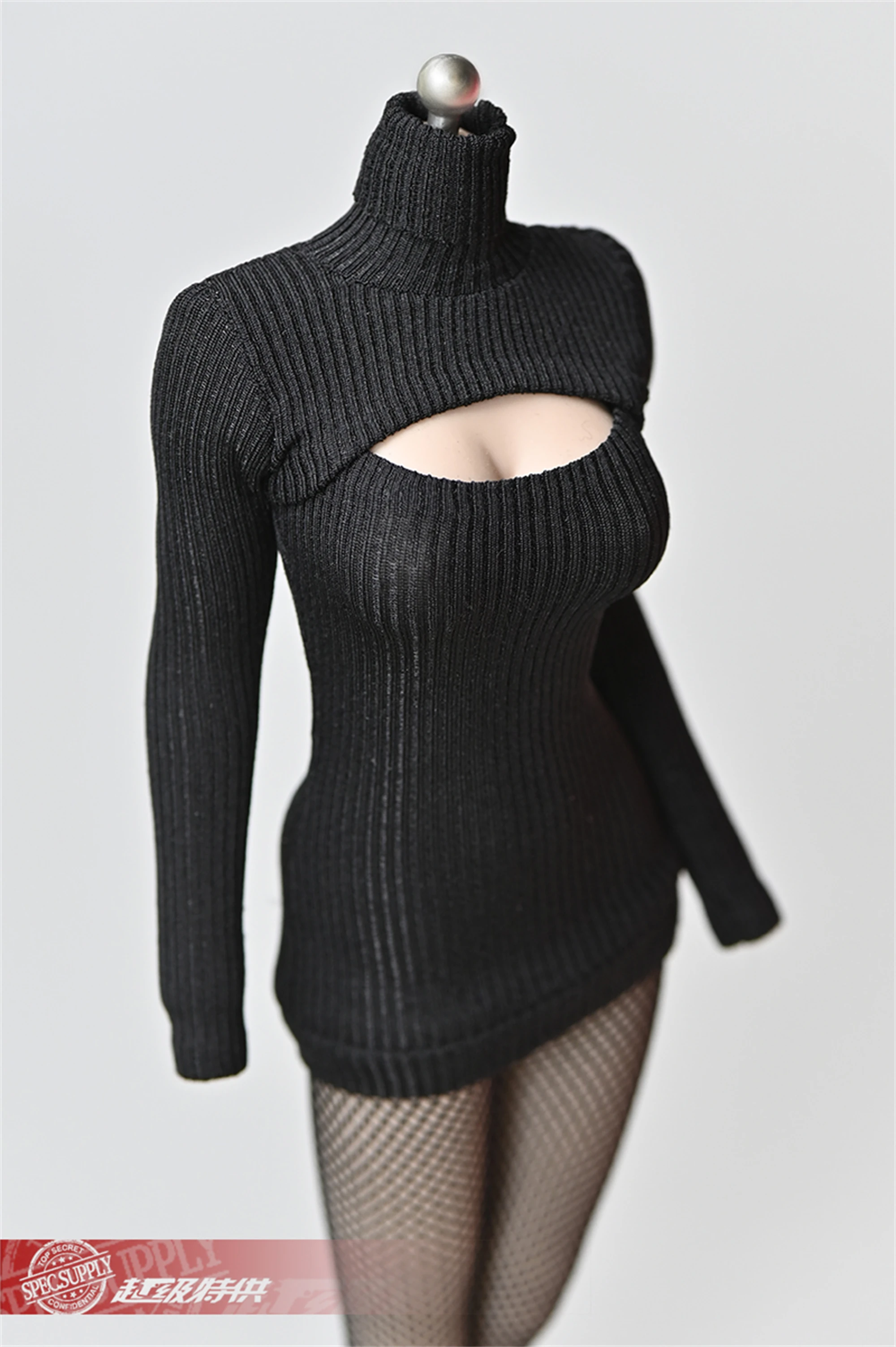 1/6 Scale Turtleneck Open-cut Sweater Top Fit for 12inches TBLeague Phicen Action Figure Body Toys