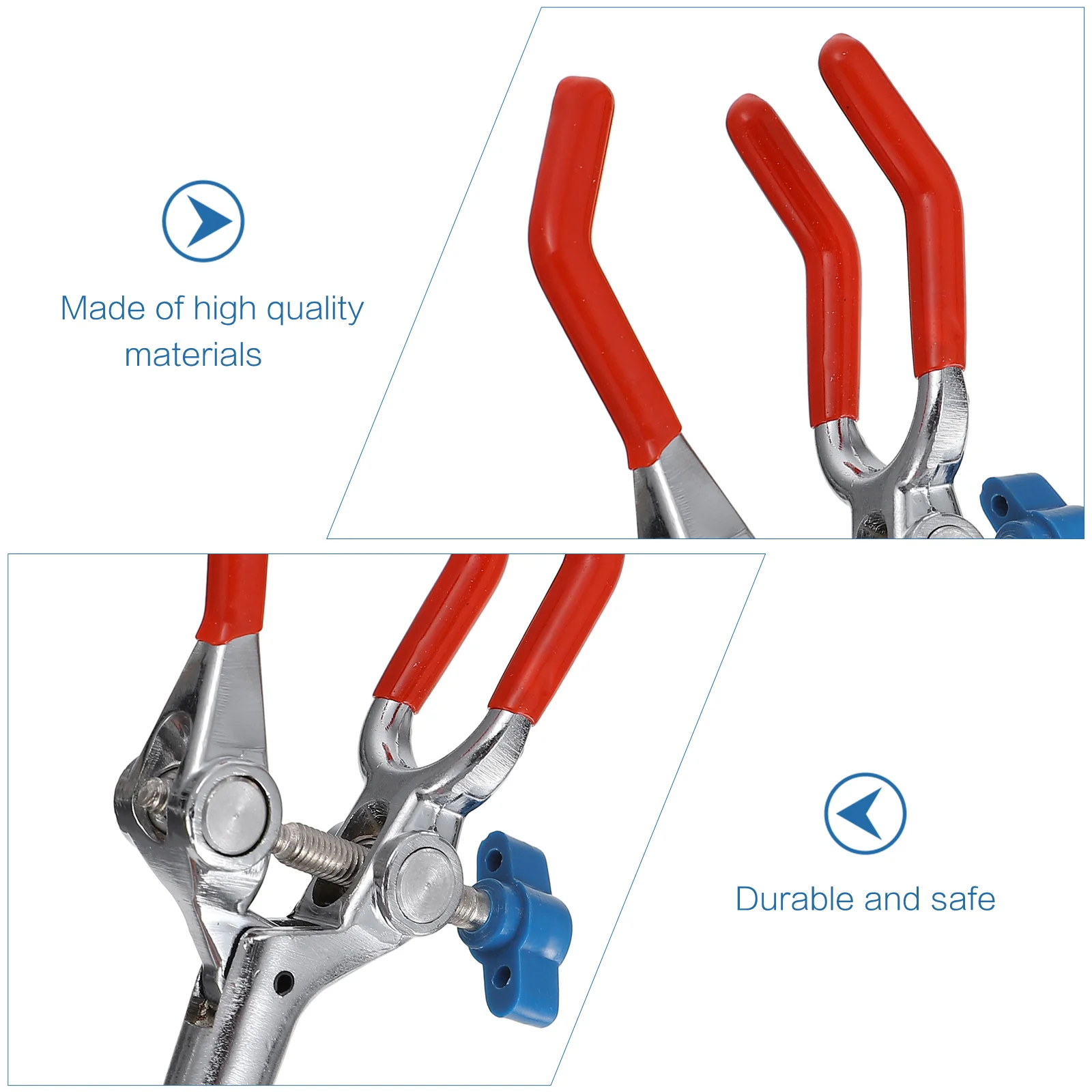 Braçadeira De Laboratório De Plástico Com Clipe De Três Mandíbula, Suporte Para Experimento Científico, Clipes De Tubo