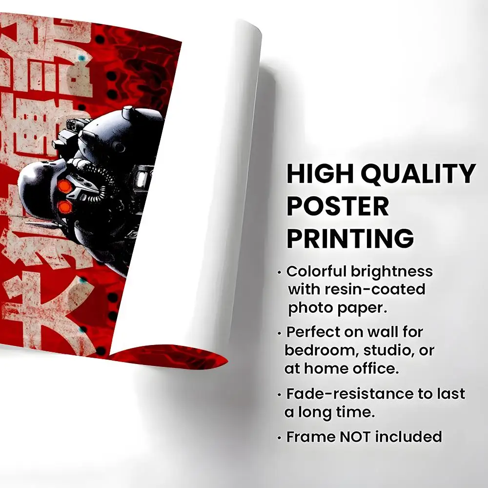 Anime Jin Roh The Wolf Brigade Poster Self-adhesive Art Waterproof Paper Sticker Coffee House Bar Room Wall Decor - view 4