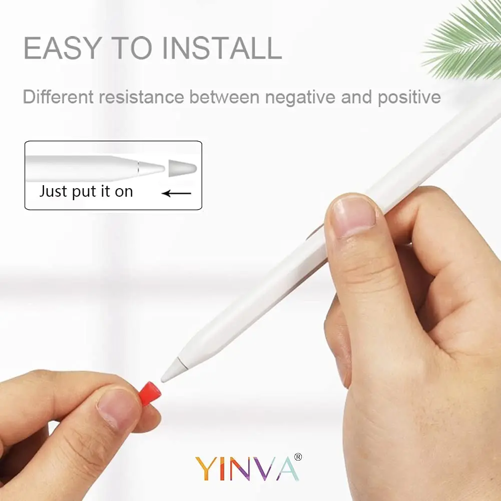 50/10PCS Silicone Replacement Pen Tips Soft Stylus Pencil Nib for Apple Pencil 1st 2nd Gen Protective Nib Caps for IPencil