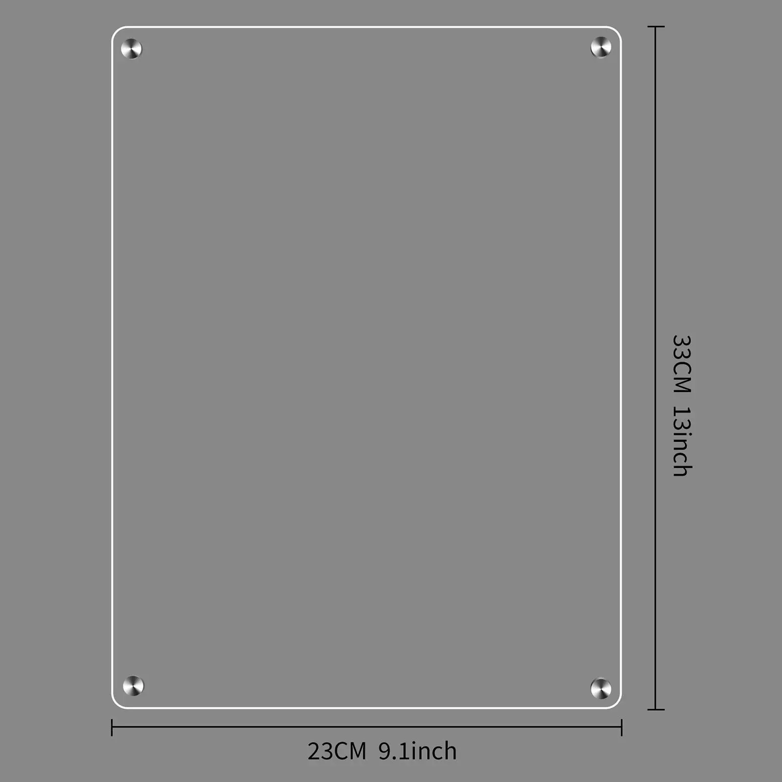 Tableau blanc transparent en acrylique effaçable à sec pour réfrigérateur, dates importantes