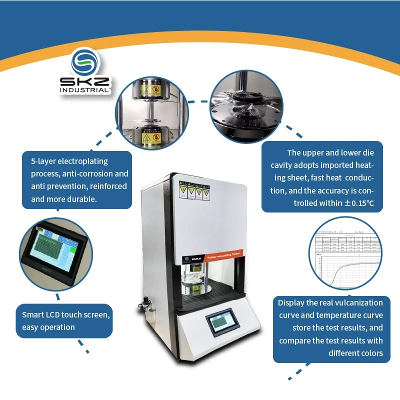 ISO6502 moving die rheometer laboratory equipment test apparatus