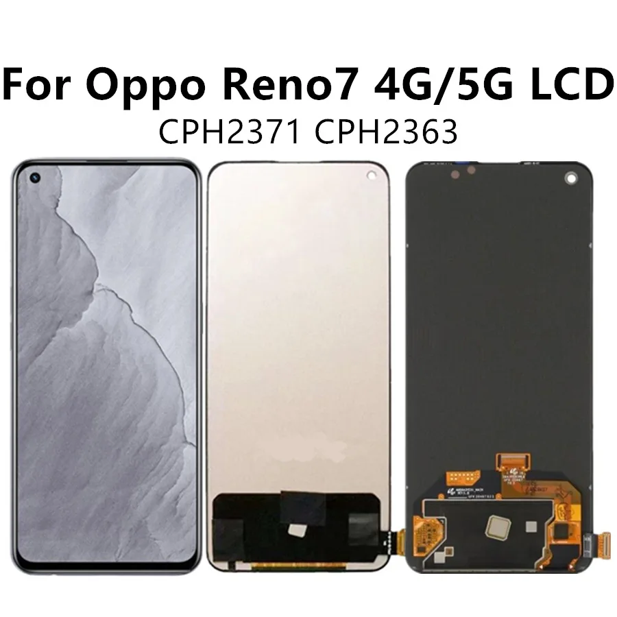 

AMOLED/TFT 6.43 inch for Oppo Reno7 4G/5G LCD screen touch screen digital converter assembly replacement Reno 7 CPH2371 LCD