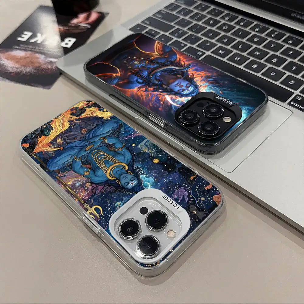 Lord Shiva Mahadev Of India Phone Case Matte Colored Silver For Samsung S26 S25 S24 S23 Ultra IPhone 17 15 14 16 13 Pro Max Plus