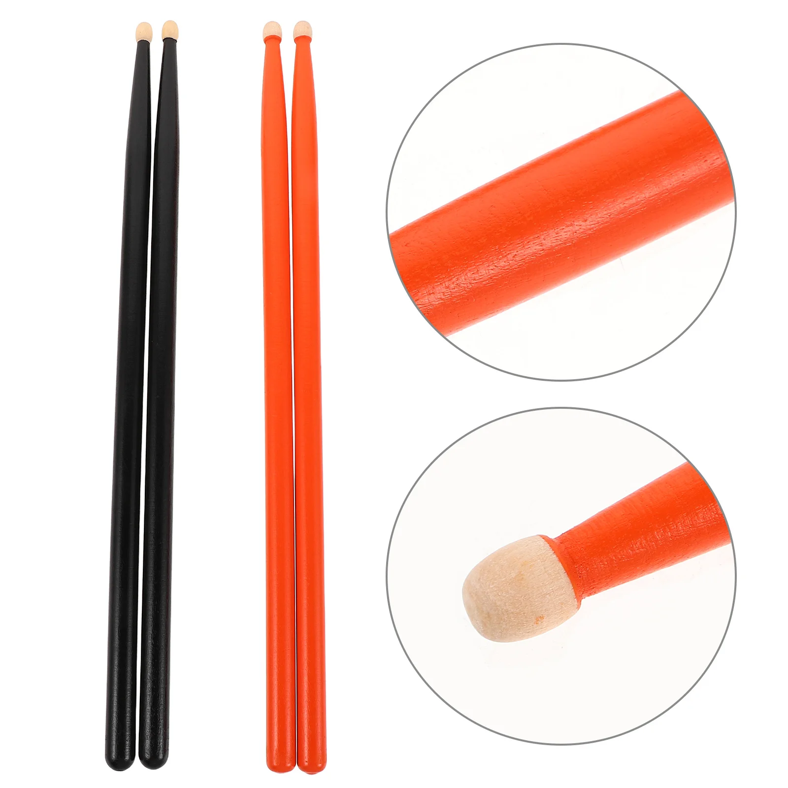 2 pares de baquetas de tambor 5a, madera de abedul de arce para juego de batería, tambores electrónicos, percusión Flexible equilibrada duradera