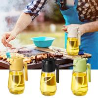 Oil Dispenser for Kitchen Oil Bottle Olive Oil Container 2 in 1 Olive Oil Sprayer Spray Bottle 470ml Glass Oil Dispenser Oil