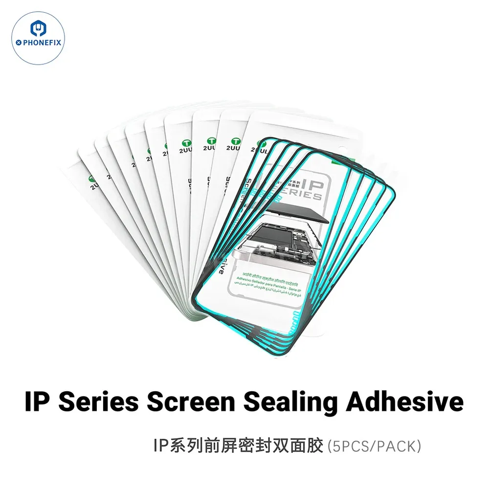 2UUL 5PCS Screen Sealing Adhesive Double-Sided Tape for iPhone 12 13 14 15 16 17 PRO MAX AIR Screen Bezel Seal Restoration