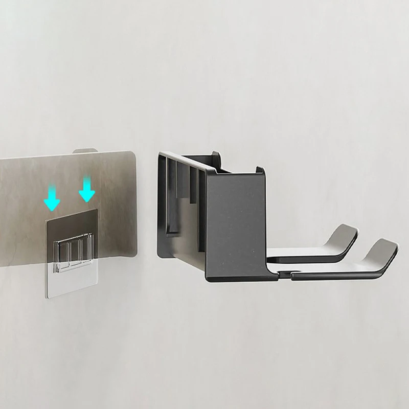 Supporto per asciugacapelli a parete per mensola del bagno senza foratura supporto per asciugacapelli in plastica organizzatore per bagno