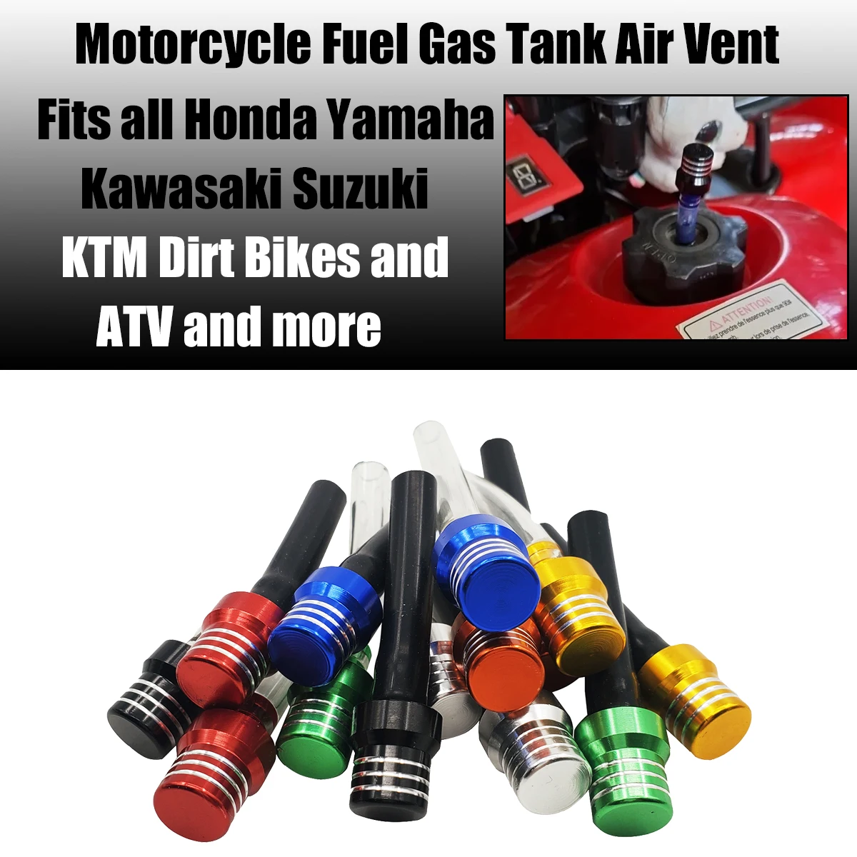 

Fuel Tank Air Vent CNC Gas Cap Oil Vent For KTM EXC EXCF SX SXF XC XCW Suzuki Beta Honda GASGAS Husqvarna Yamaha Dirt Bikes ATV