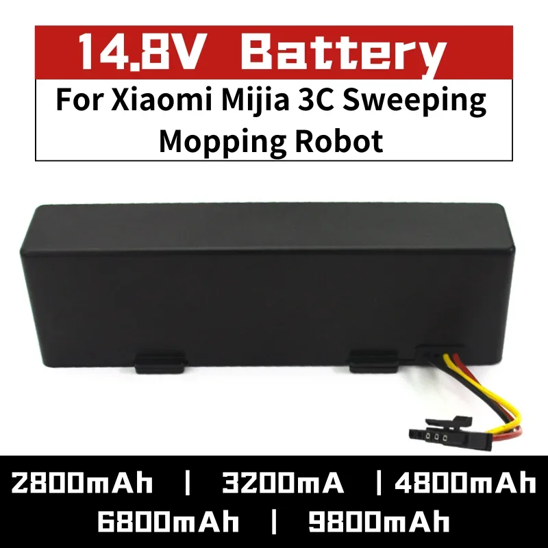 

3200mAh 4800mAh 6800mAh 9800mAh 14.8V lithium battery for Xiaomi Mijia 3C Sweeping Mopping Robot long-lasting Rechargeable