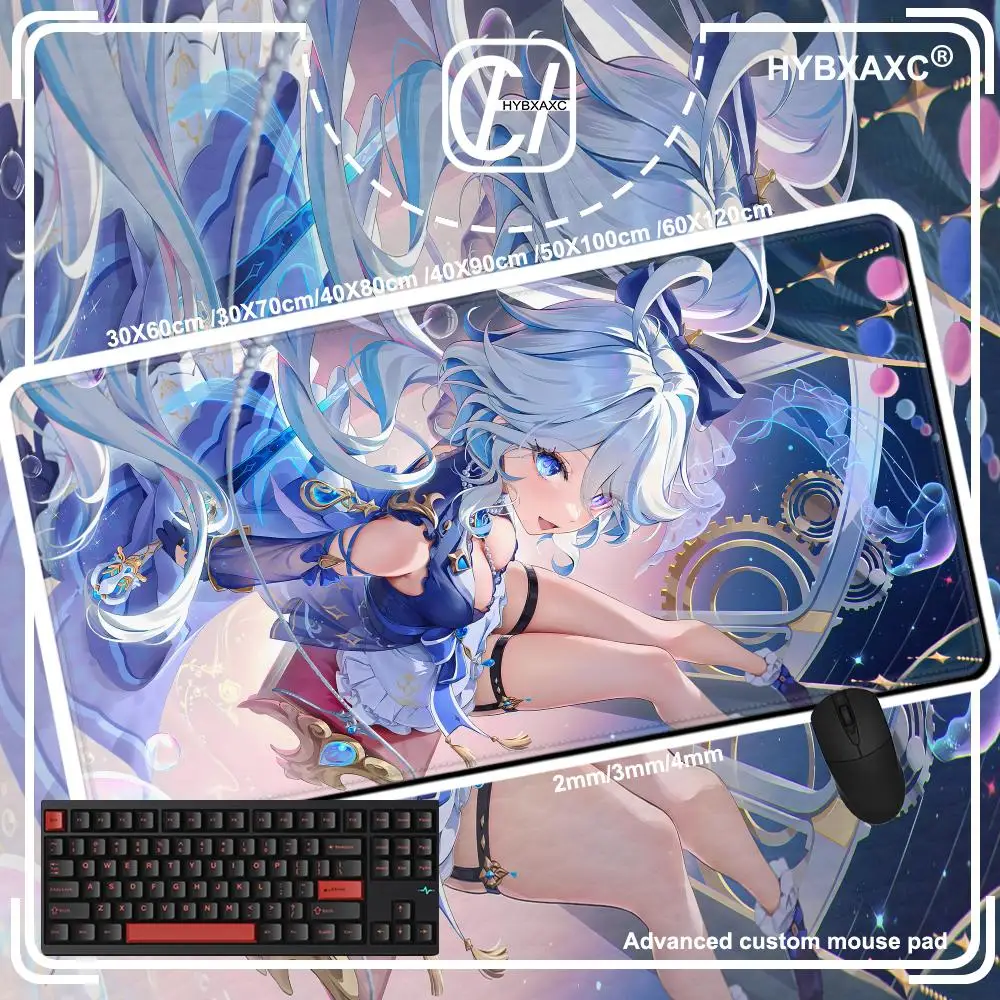 Furina HD Printing Genshin Impact XXL Mouse Pad Office Anime Girl Desk Mat Keyboard Over lock HYBXAXC Mice Mat Non-slip Carpet