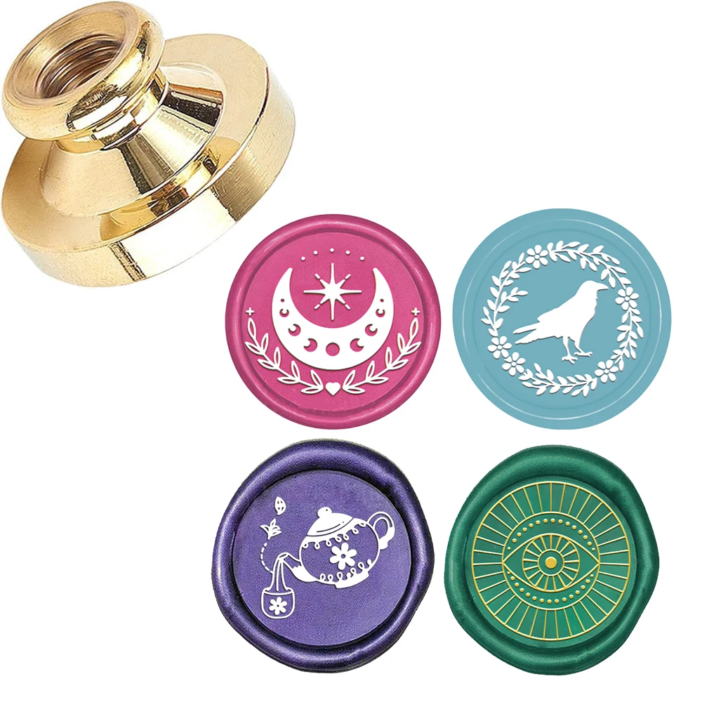 Wachs siegel Messing Stempel kopf für Wachs siegel Stempel Getränk und Vogel auge Muster für kreative Geschenk umschläge Einladung karten Dekoration