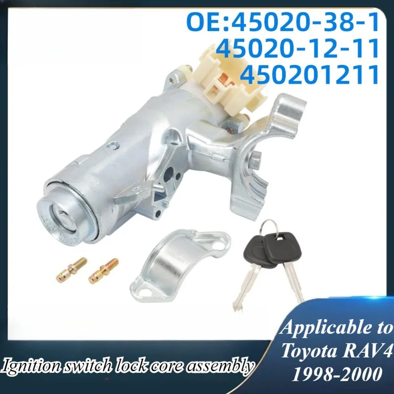 لتويوتا RAV4 1998-2000 OEM 45020-38-1 مفتاح إشعال قفل اسطوانة مع مفاتيح إصلاح بدء مشكلة إصلاح أجزاء السيارات الملحقات #1