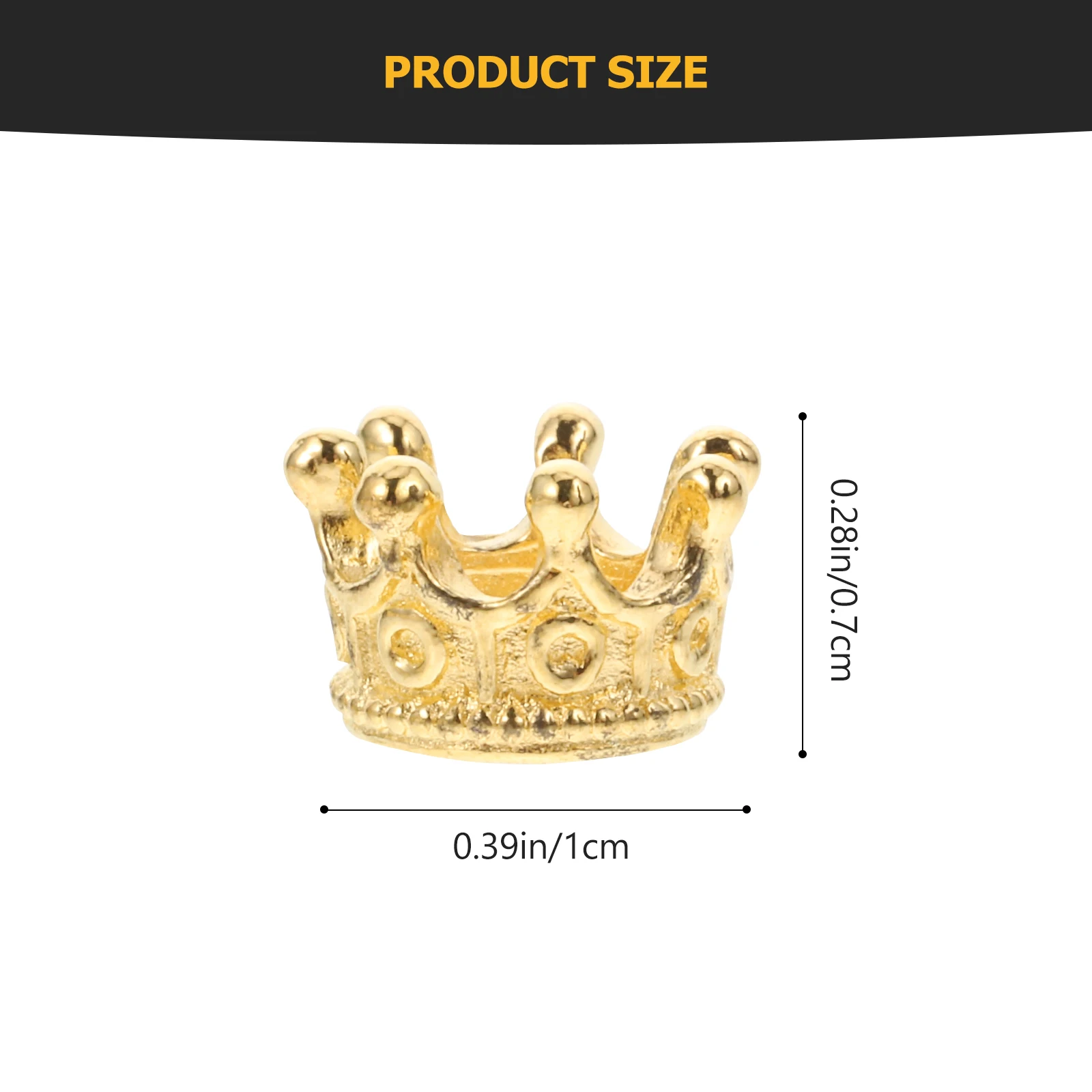 50Pcs Crown Shape Pendant DIY Jewelry Making Pendants Hanging Ornaments Alloy Hollow Mini Crown Jewelry Charms Accessories