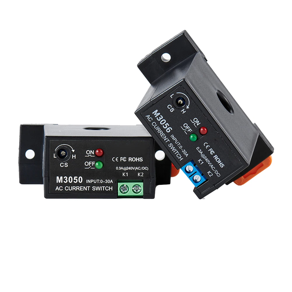 AC Current Sensing Switch 0.2-30A Self-Powered Induction Relay M3050/M3056 With Adjustable Threshold And Safety Isolation