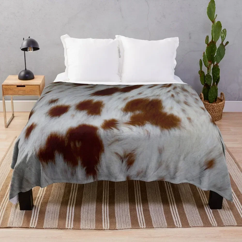 

Cowhide luxury animal skin print Throw Blanket christmas gifts Decorative Sofa blankets and throws Blankets