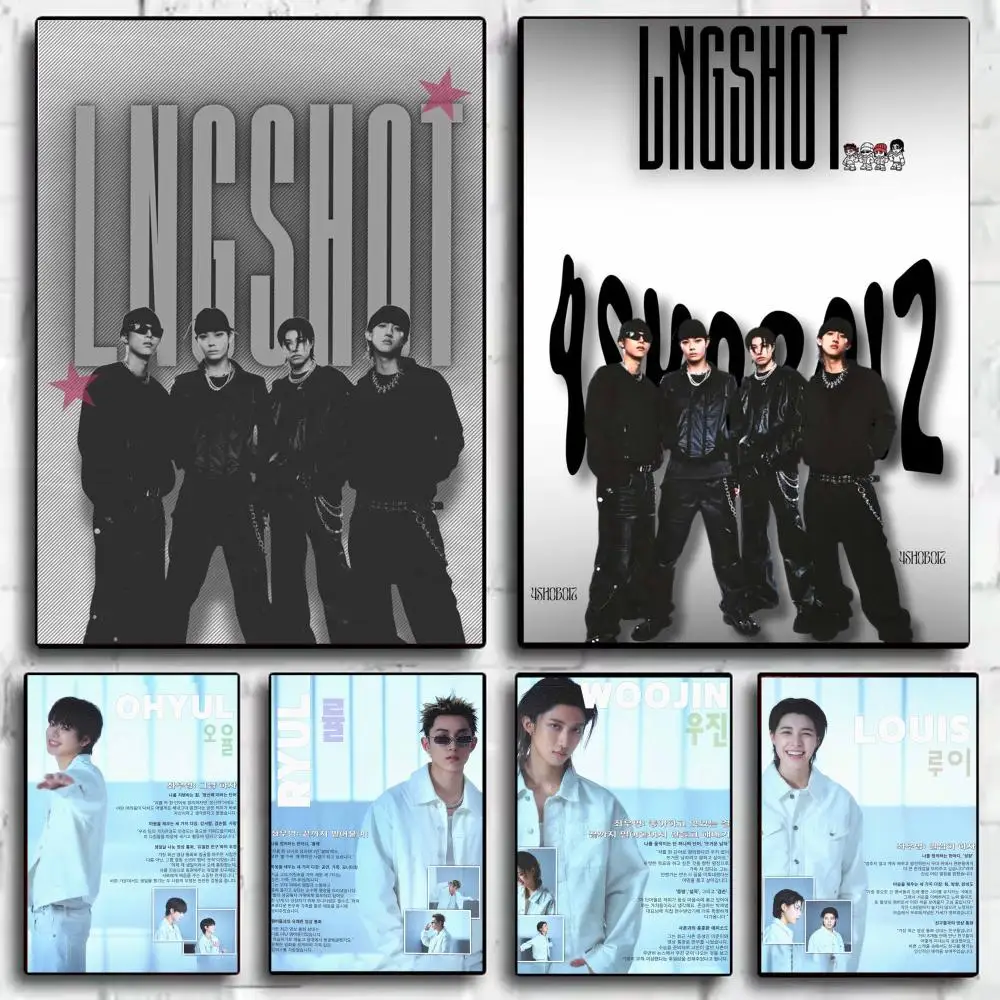 Boy Group K-pop L-LNGSHOT Poster PP Wall Decor Posters Celebrity Art Prints Aesthetic Wall Art Bedroom Office Home Gift