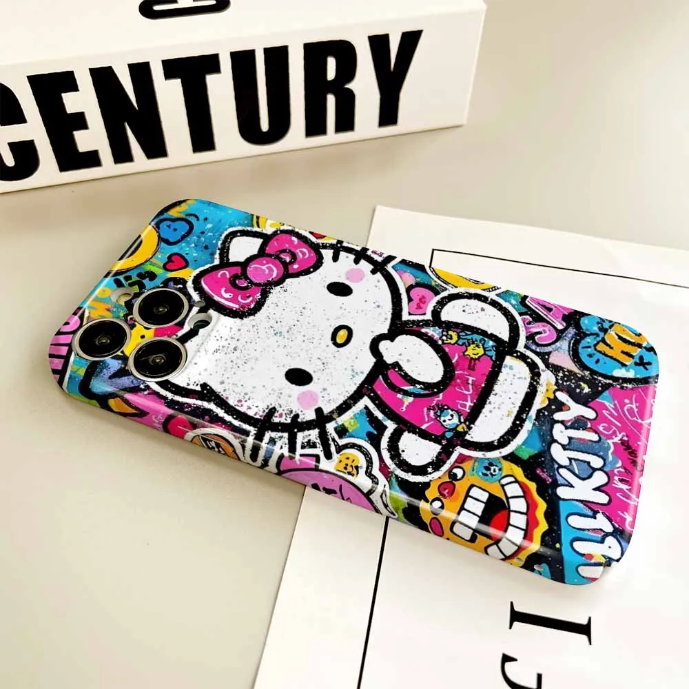 Hermosa pantalla completa Hello Kitty para Samsung A73 A71 A56 A55 A54 53 52S 51 36 35 34 33 32 31 25 24 23 22 A17 funda de teléfono