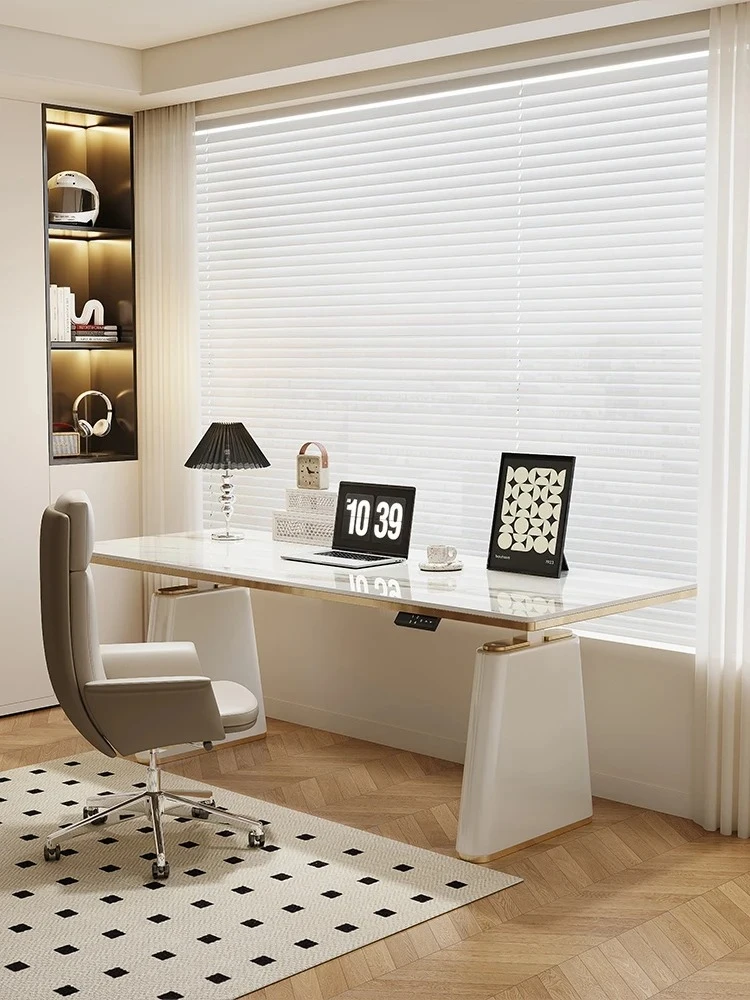 XL Electric Lifting Table Workbench Computer Desk Standing Home High-Grade Stone Plate Desk