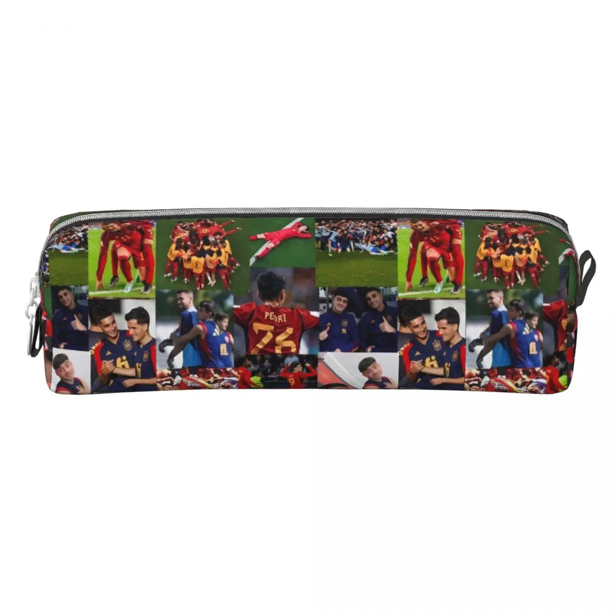 Imagem -02 - P-pablo G-gavi Esporte Espanha Lápis Case Escola de Futebol Cases de Couro do Plutônio Criança Bonito Faculdade Lápis Bolsa Escola Papelaria
