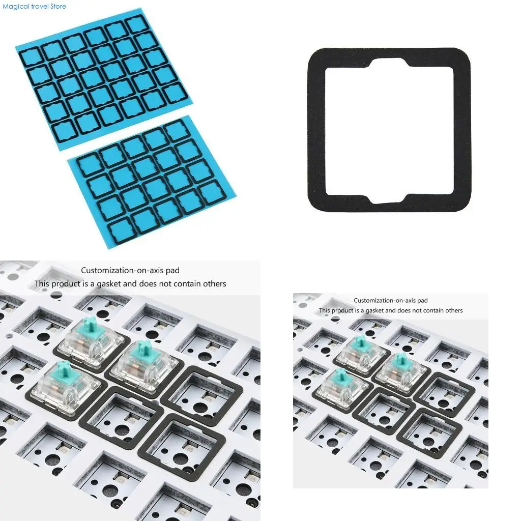 

N2UB 0.5mm Soft Antistatic Switch Film Keyboard Switch Muffler Pad For Hot Swappable