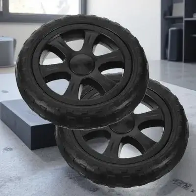 

2Pcs Shopping Cart Wheels Folding Grocery Cart Replacement Plastic Durable Heavy Duty Stable Smooth Rolling Trolley Wheels