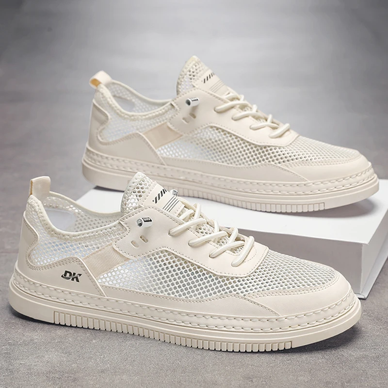 

Men's Summer Breathable Thin Mesh Slip-On Casual Sports Shoes Low-Top round Toe Rubber Outsole Comfortable Running Shoes
